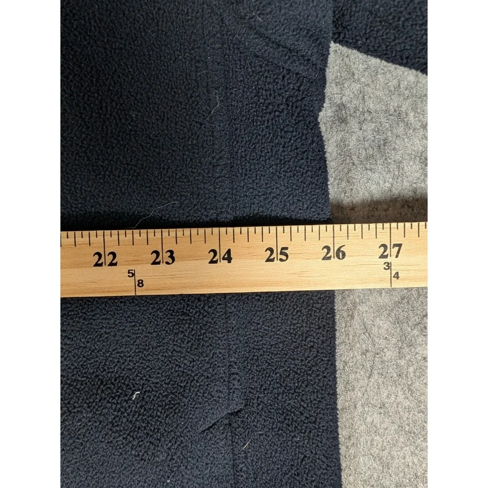 The North Face Mens Navy Blue Full Zip Fleece Jacket Mock Neck XL